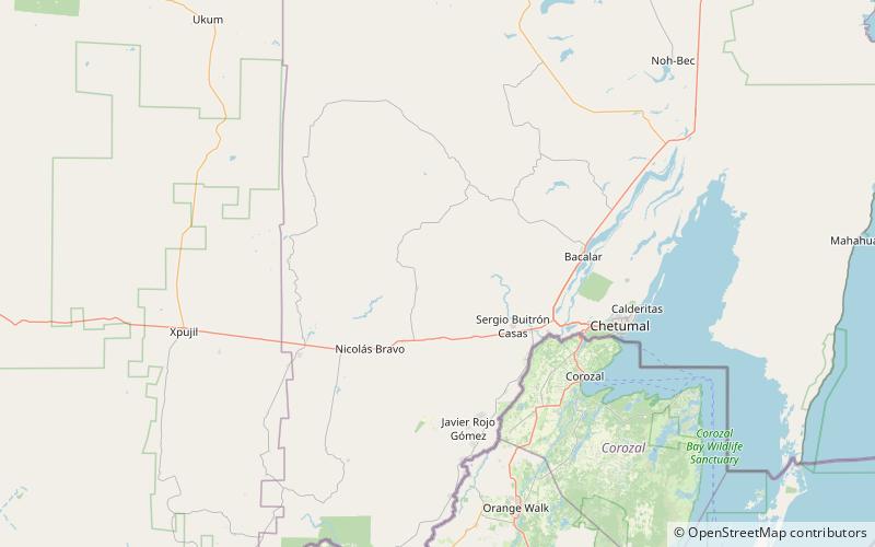 Dzibanché location map