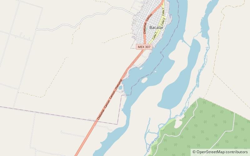 Cocalitos Campingbacalar location map