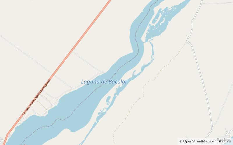 Lake Bacalar location map