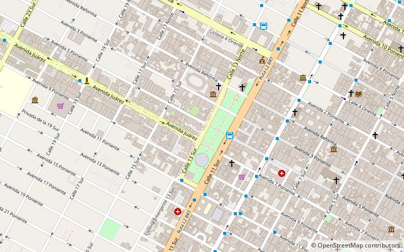 Historic centre of Puebla location map