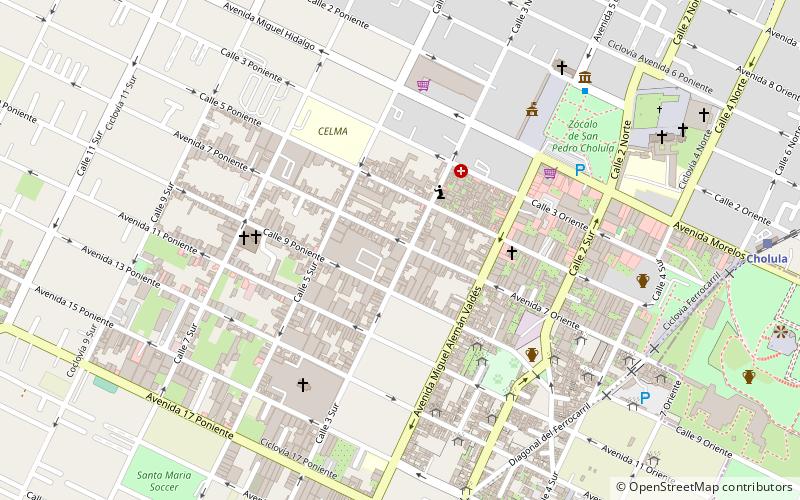 Cholula location map