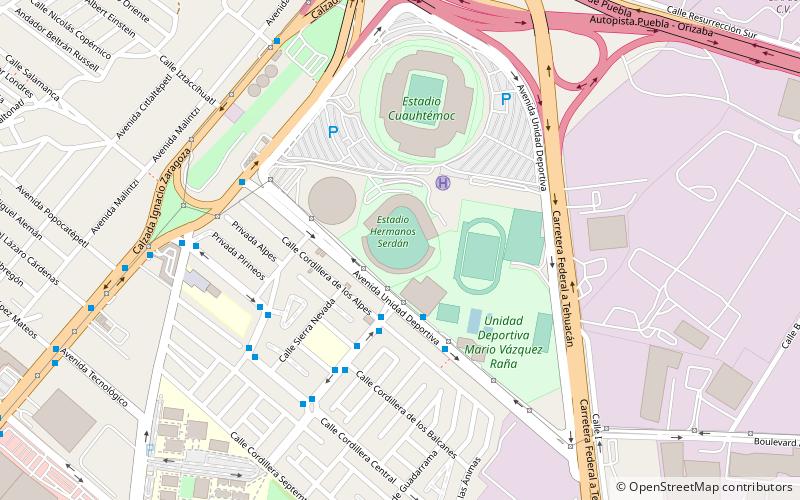 Estadio Hermanos Serdán location map