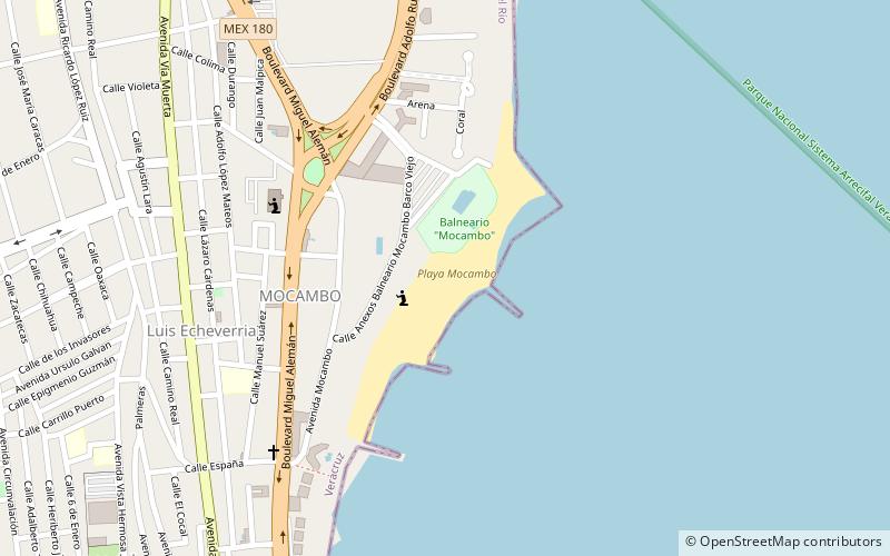 Playa Mocambo location map