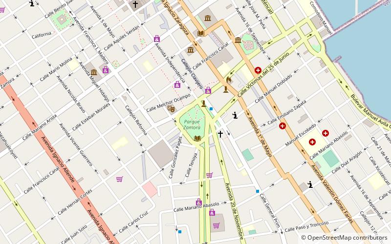 parque zamora veracruz location map