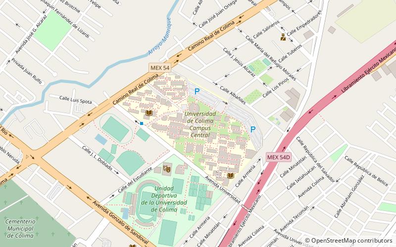 Université de Colima location map