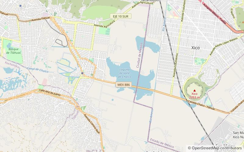 Lago de Chalco location map