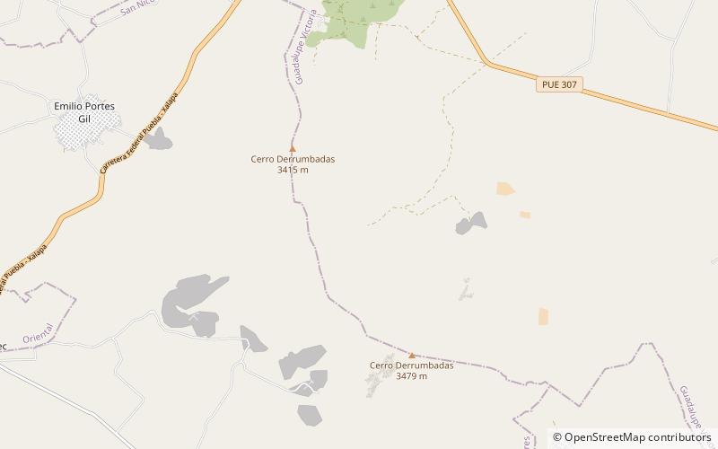 Las Derrumbadas location map