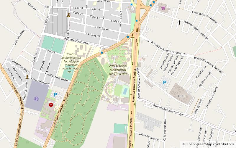 Universidad Autónoma de Tlaxcala location map