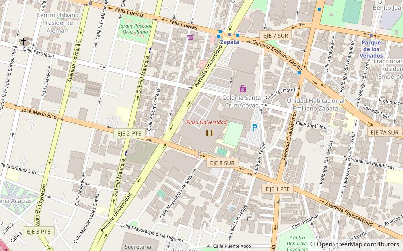 Plaza Universidad location map