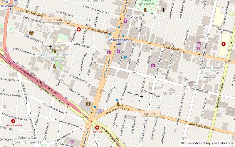 Galerías Insurgentes location map