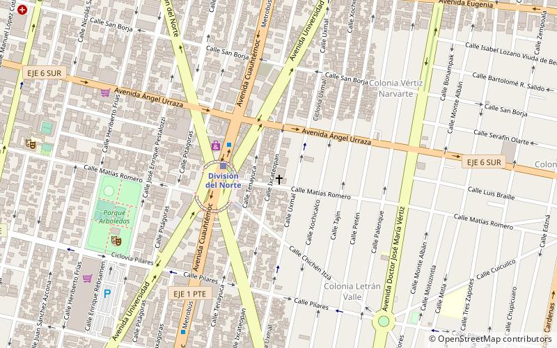 iglesia de la medalla de la virgen milagrosa mexico city location map