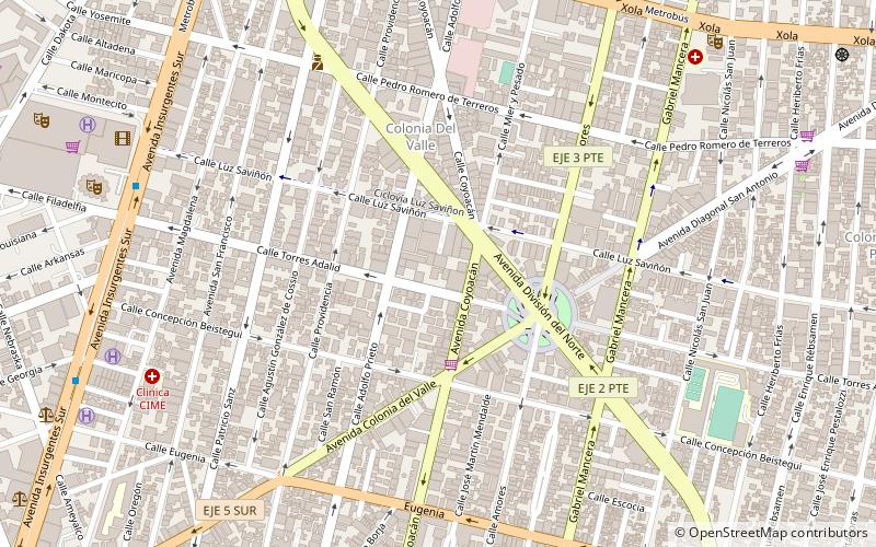 centro coyoacan mexico city location map