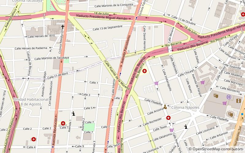 metropoli patriotismo miasto meksyk location map