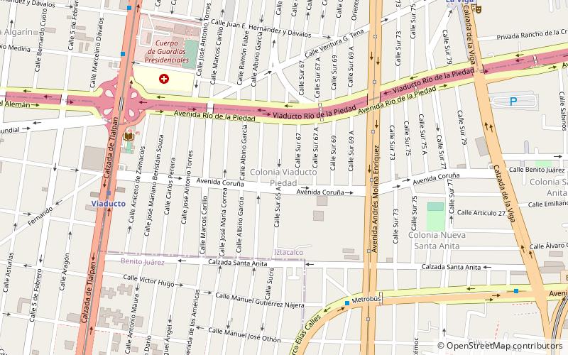 Viaducto Piedad location map