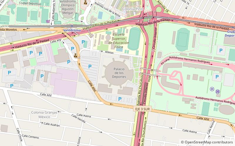 Palacio de los Deportes location map