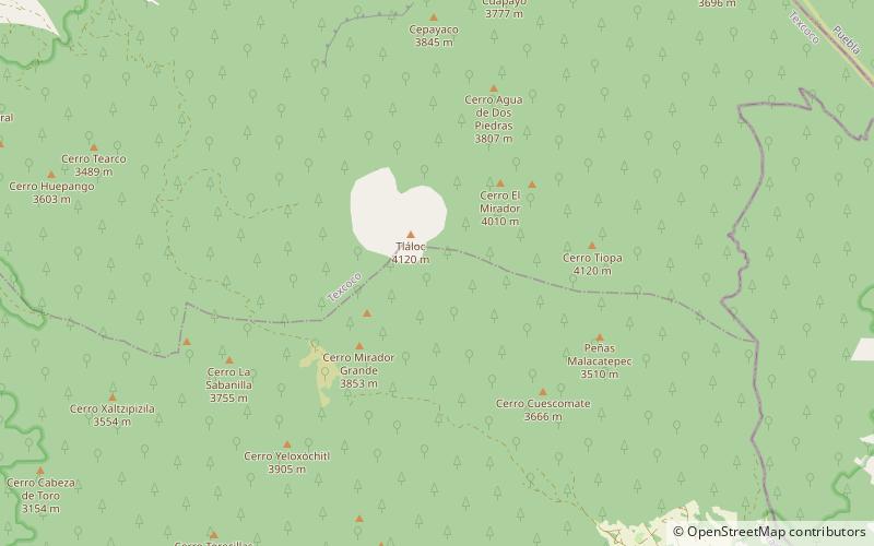 Mount Tlaloc location map