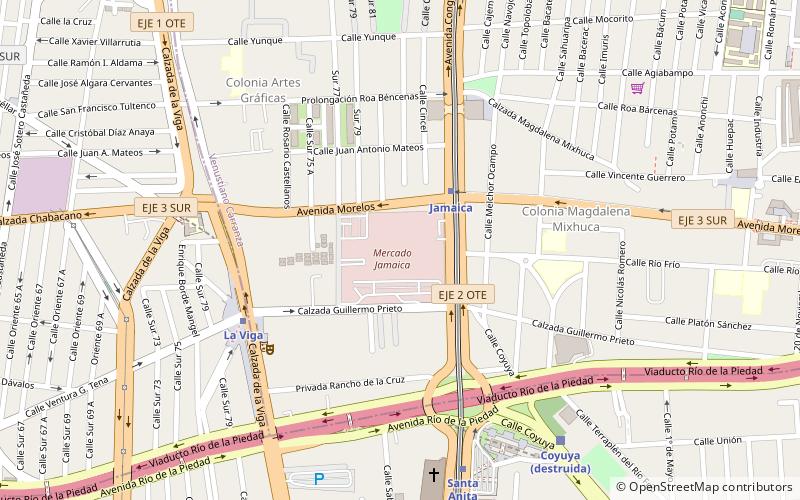 Mercado de Jamaica location map