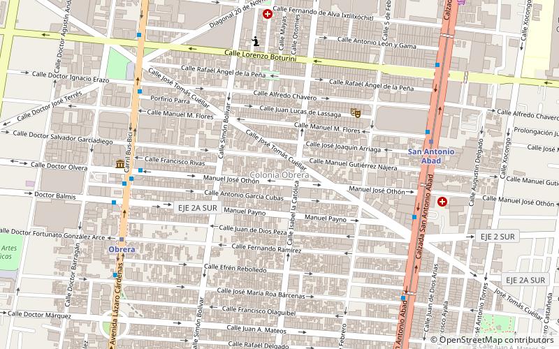 colonia obrera ciudad de mexico location map