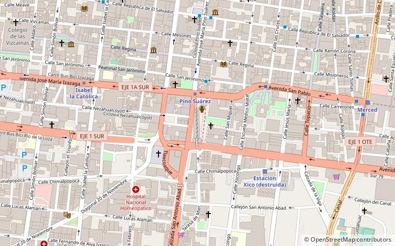 plaza comercial pino suarez mexico city location map