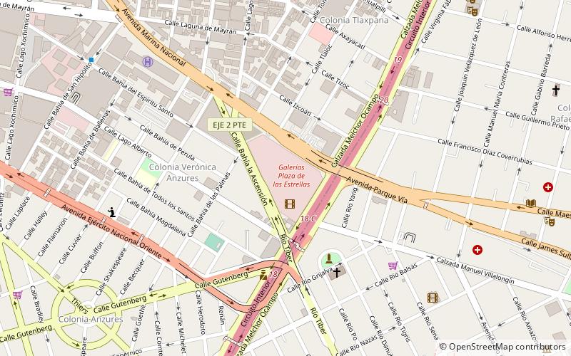 plaza de las estrellas mexico city location map