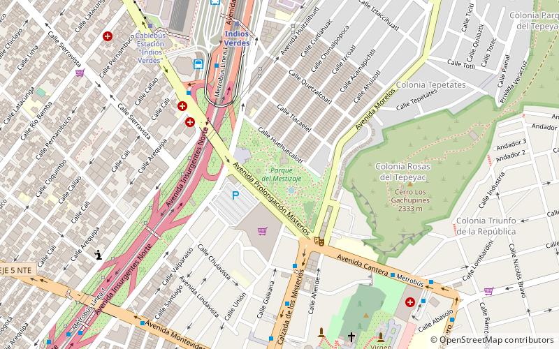 parque del mestizaje mexico city location map