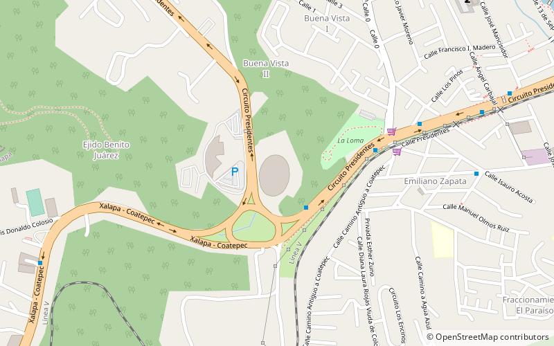 Velódromo Xalapa location map