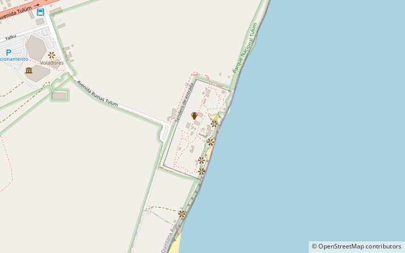 Tulum Ruins location map