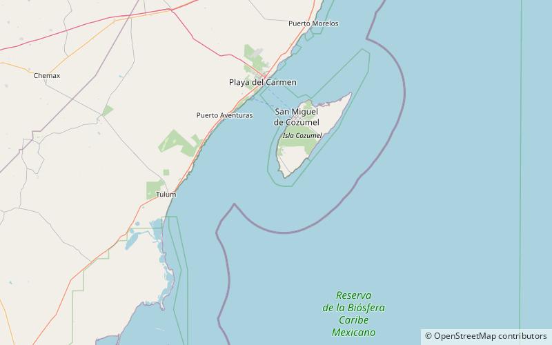 Parque nacional Arrecifes de Cozumel location map