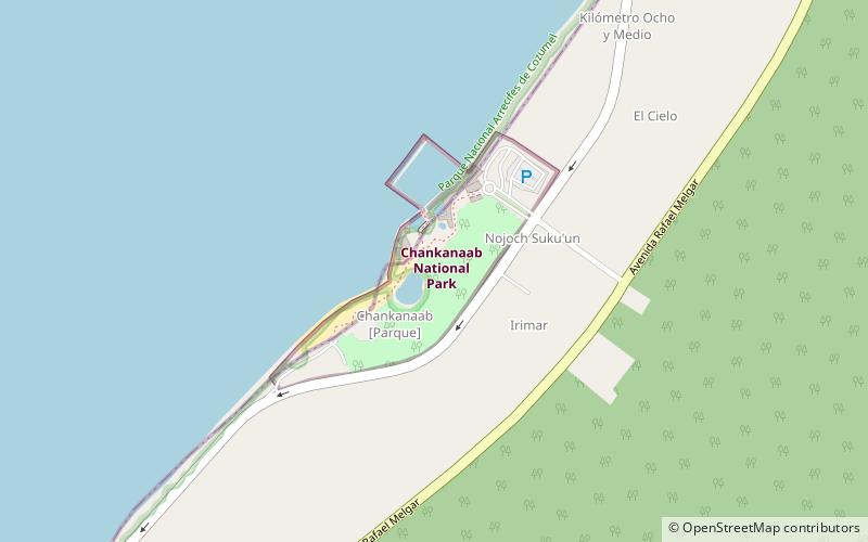 chankanaab beach adventure park cozumel location map