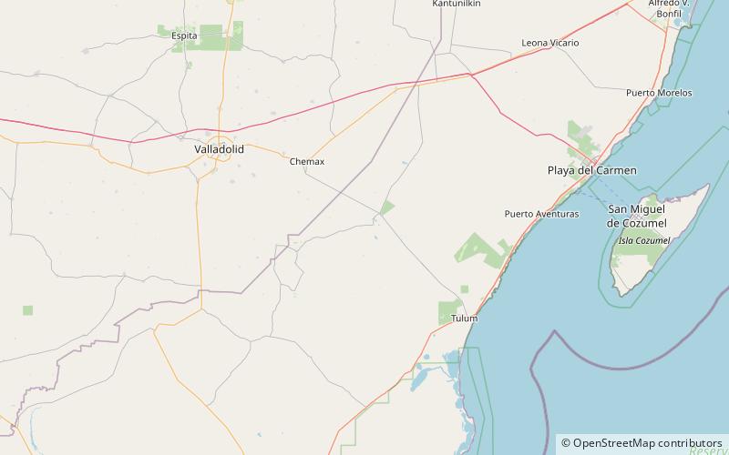 Cenote Tamcach-Ha location map