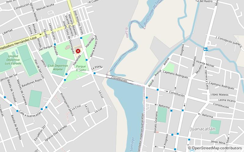 Juanacatlán Falls location map