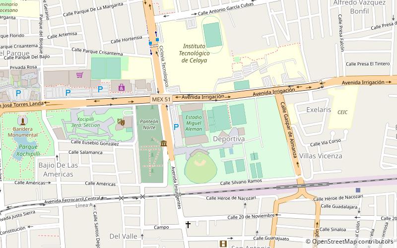 Estadio Miguel Alemán location map