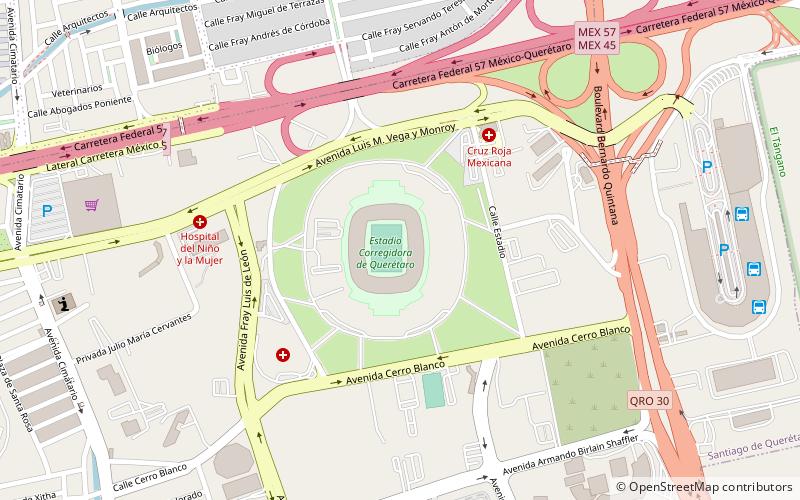 Estadio La Corregidora location map