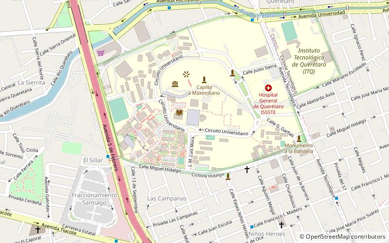 Autonomous University of Queretaro location map