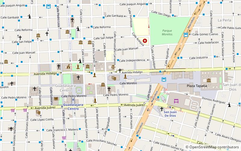 Plaza Fundadores location map