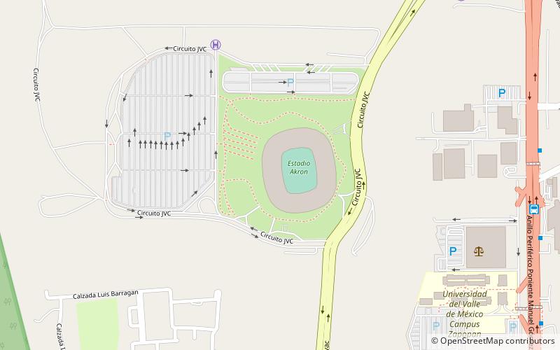 Estadio Akron location map