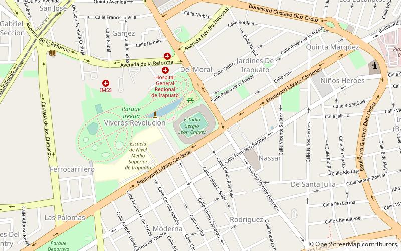 Estadio Sergio León Chávez location map