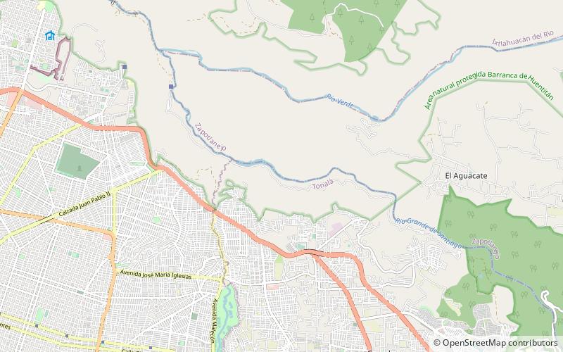 Barranca de Huentitán location map