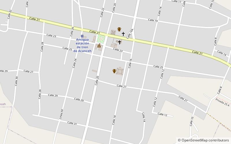 Acanceh location map