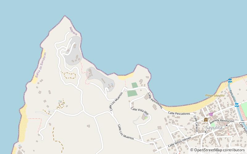 playa los muertos sayulita location map