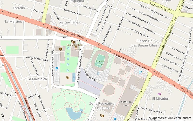 Estadio León location map