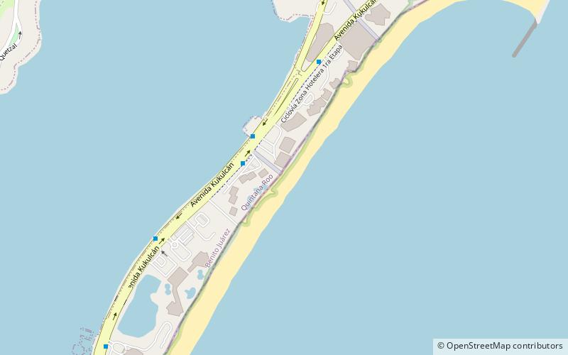 playa chac mool cancun location map
