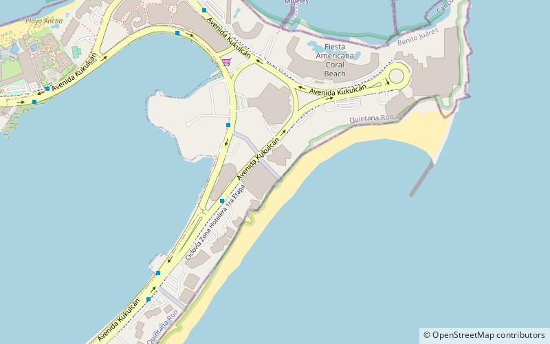 forum beach cancun location map