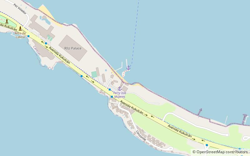 playa tortugas cancun location map