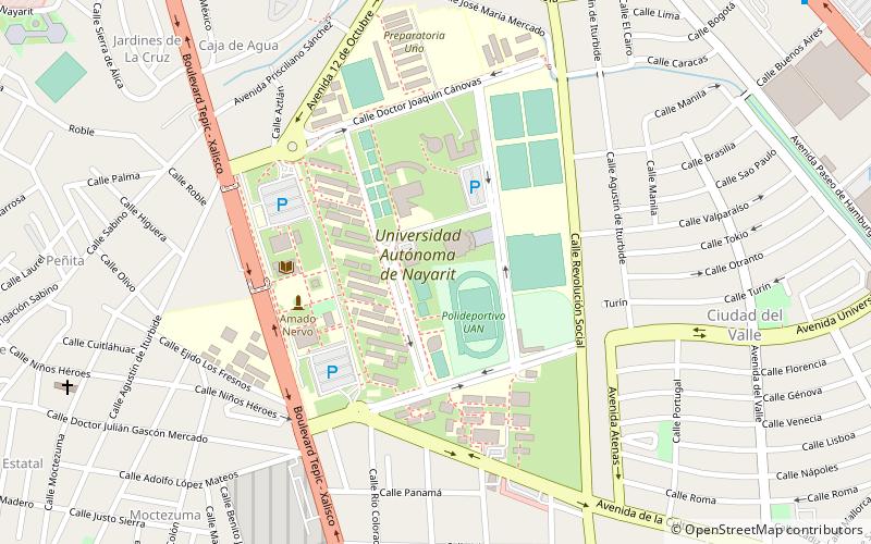 Universidad Autónoma de Nayarit location map