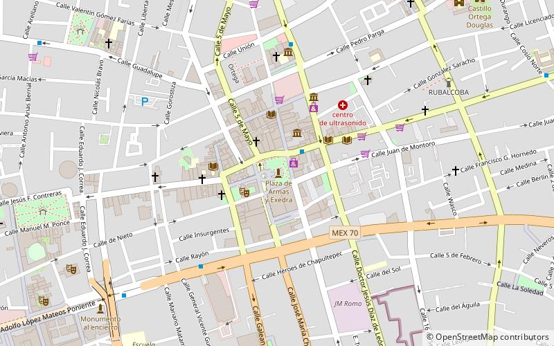 Plaza de la Patria location map