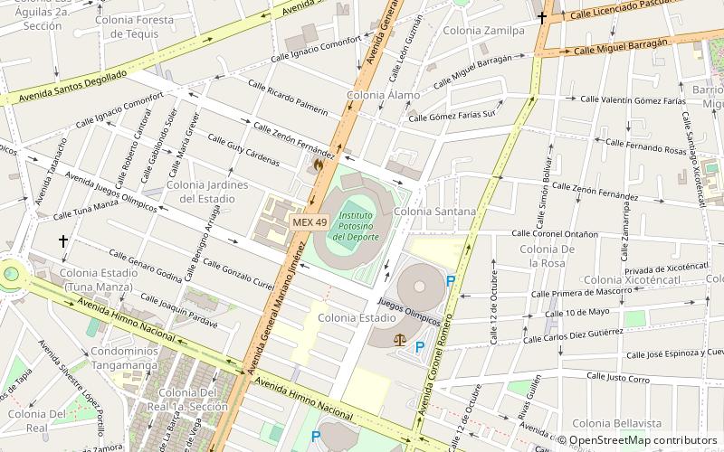 Estadio Plan de San Luis Potosí location map