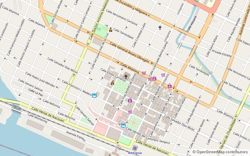 Tampico Cathedral location map
