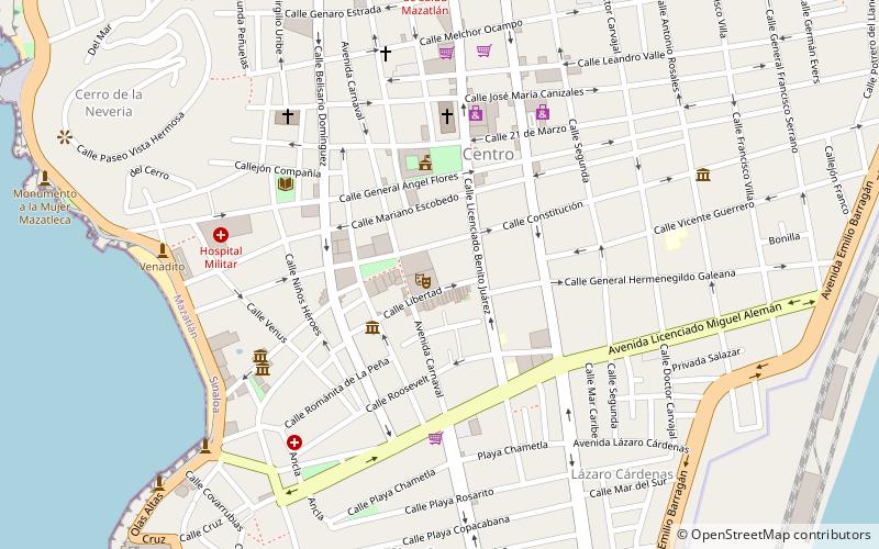 angela peralta teatro mazatlan location map