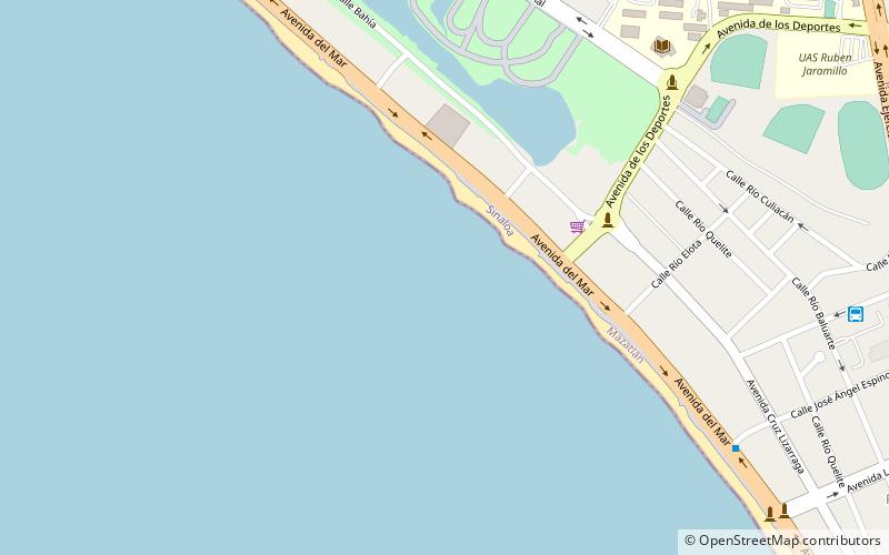 playa norte mazatlan location map